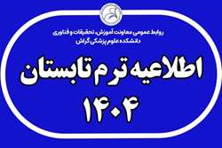 فراخوان برگزاری ترم تابستان 1404